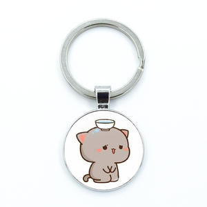 <span class=keywords><strong>Mitao</strong></span> mignon pêche chat pendentif breloque porte-clés alliage cartable ornements porte-clés pour couples amis ou famille bijoux cadeaux - Product Image 2
