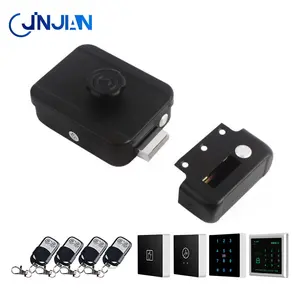 Low Power Consumption Wireless Access Control Tuya Wifi Gateway Black Electroplating Smart Invisible Door Lock