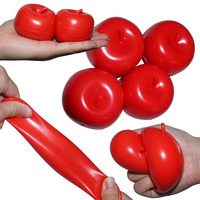Jouet anti-stress en forme de pomme rouge à rebond lent, rempli de farine, pour l'exportation, emballage en boîte, Zhejiang