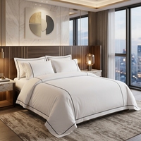 Ensemble de literie de chambre à coucher 100% coton, drap de lit de couleur blanche, taille unique en percale