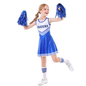 Jupe d'aérobic pour filles uniforme de pom-pom girl pour événement sportif jupe de pom-pom girl pour enfants sans manches football pour bébé avec chaussettes - Product Image 1