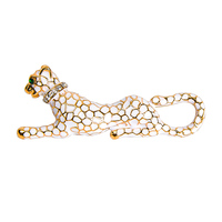 Broches de luxe vintage en émail noir et blanc motif animal effet goutte d'huile, broches léopard, accessoires pour femmes et hommes