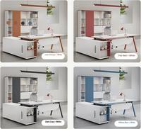 Bureau de direction moderne et minimaliste Shuo Ran, durable, avec armoire et rangement, garantie de 5 ans pour usage commercial