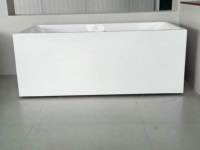 Baignoire carrée moderne autoportante en acrylique pour intérieur/extérieur, baignoire d'angle avec certification CUPC pour hôtels