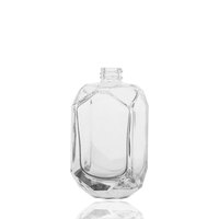 Vente en gros d'usine, emballage cosmétique transparent unique et vide, flacon de parfum en verre de 50 ml avec boîte
