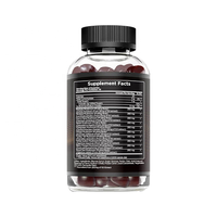 Gummies véganes sans gluten et sans OGM à base de champignons, mélange de 10 champignons, 2500 mg, 90 unités, complément alimentaire pour adultes, améliore l'immunité et l'énergie