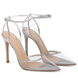 <span class=keywords><strong>Chaussures</strong></span> de soirée transparentes en PVC, souliers de fête élégants pour femmes, lanière à la cheville, bout pointu, talons hauts, <span class=keywords><strong>2022</strong></span> - Product Image 2
