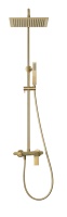 Gunon 3 fonction d'or de luxe ensemble de douche en laiton brossé douche