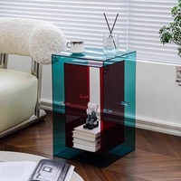 Table basse en acrylique de luxe léger, petite table de salon transparente, moderne et minimaliste, style Instagram, meubles pour la maison