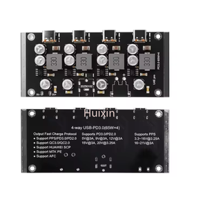 Módulo de Carga Rápida PD de 65W de 4 Vías, Tipo <span class=keywords><strong>PRO</strong></span>, PD3.0/2.0, QC3.0/2.0, FCP, <span class=keywords><strong>AFC</strong></span>, Placa de Carga Rápida, DC5.5*2.5/DC5.5*5.1 - Product Image 1