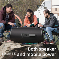 Haut-parleur portable puissant avec micro et Bluetooth, original Zealot S97, pour karaoké