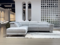 OEM Elektrisches 4-Sitzer Ecksofa mit verstellbarer Kopfstütze, L-förmiger Relaxsessel und Schaumstoffpolsterung für Luxushotels