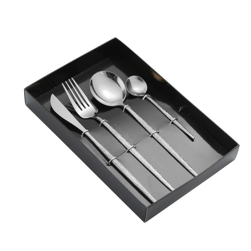 Stone-patterned Portuguese gift box four-piece set [Silver]