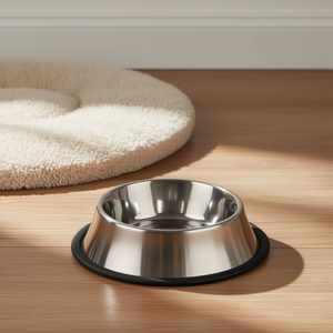 Ciotola per Animali Domestici in Acciaio Inox da 0,7 L con Anello in Gomma, Diametro 16 cm - Product Image 3