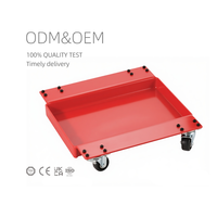 Chariot de support moto en acier 1100 LBS à quatre roues, profil bas, avec butée de roue, pour garage mobile, CE