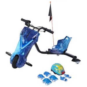 Juguetes Infantiles para Exteriores, <span class=keywords><strong>Crazy</strong></span> <span class=keywords><strong>Drift</strong></span> <span class=keywords><strong>Cart</strong></span>, Triciclo Eléctrico de Derrape de 3 Ruedas - Product Image 4