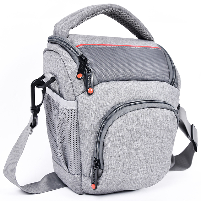 FOSOTO Waterproof Soft Nylon Digital Camera Bag Professional Cross Body Case for EOS 1 Camera + 1 Lens Travel Outdoor