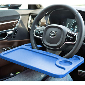 <strong>Car</strong> Travel <strong>Table</strong> with Steering Wheel Tray and Food Eating Hook Plastic Material Beach &amp; Vacation Design Multi-color Options - Product Image 2