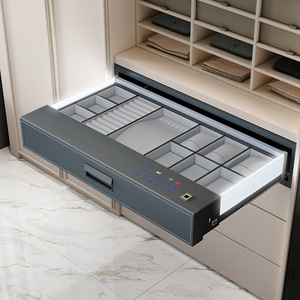 Hnoss tủ quần áo phụ kiện tổ chức kéo ra sang trọng hộp đồ trang sức điện thông minh an toàn Hộp ngăn kéo với dấu vân tay - Product Image 2