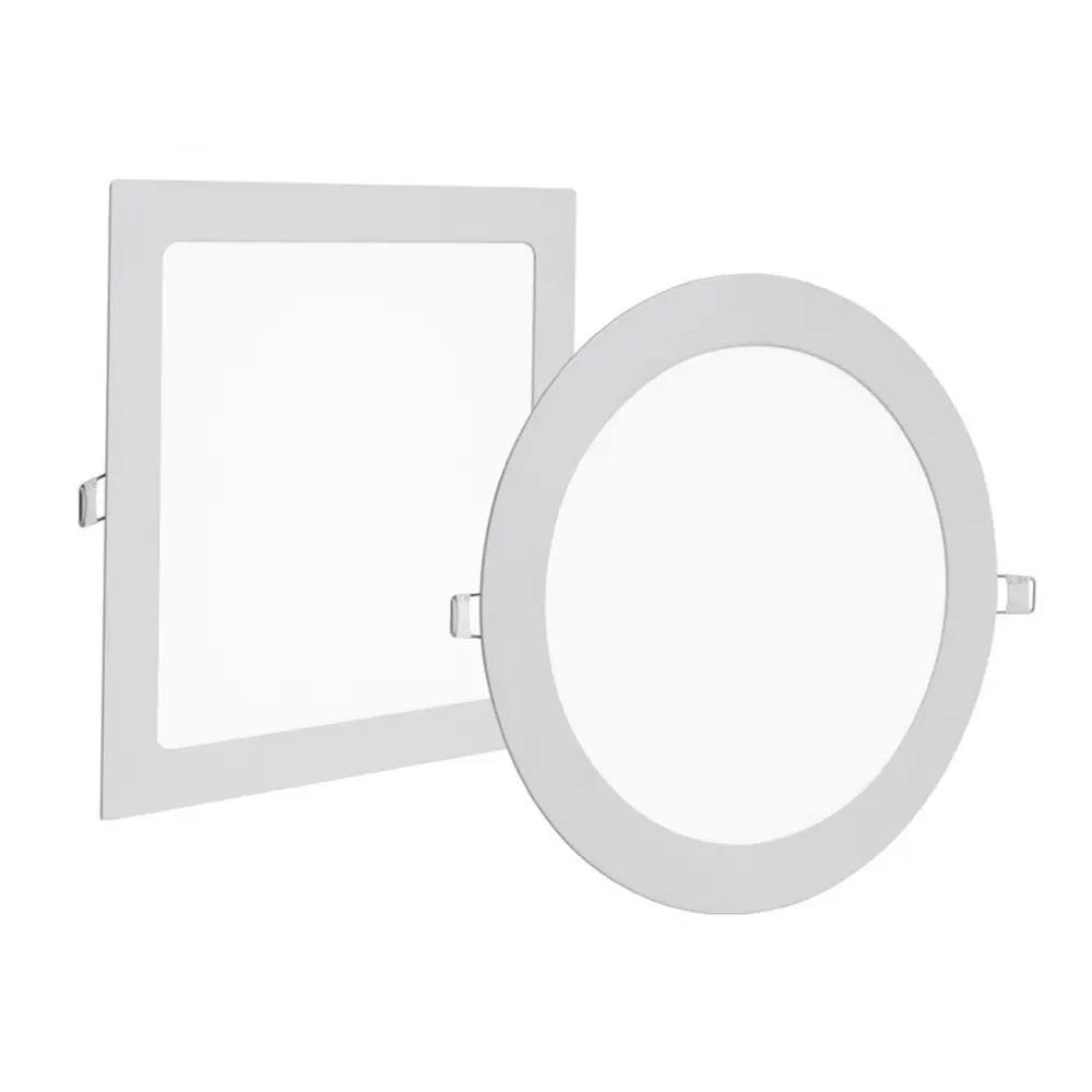 Lumières LED Design mince 3W 6W 9W 12W 15W 18W 24W panneau de plafond en verre dépoli en aluminium