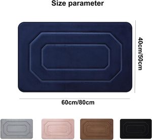 Ensemble de tapis de salle de bain en microfibre polyester à mémoire de forme, absorbant l'eau, antidérapant, tapis de bain absorbant, antidérapant - Product Image 3