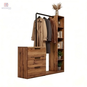 MOOKOO Armadio Moderno Personalizzato in Metallo per Ingresso, Mobile Contenitore, Appendiabiti, Libreria, Panca Portascarpe Multifunzione, <span class=keywords><strong>Pannello</strong></span> da 8mm - Product Image 3