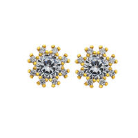 Boucles d'oreilles Hip Hop plaquées or blanc 14 ct 18 ct glacé VVS Moissanite diamant argent 925 fleur Halo pour hommes