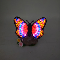 Lampe papillon lumineuse dynamique en forme d'animal, étanche pour extérieur, décoration de jardin festive, sculpture lumineuse pour scène nocturne