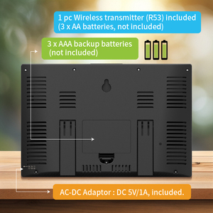 Youtong WiFi Tuya 기상 관측소 대형 스크린 강우량 풍속 UV 라이트 7 in 1 전문 기상 관측소 - Product Image 5