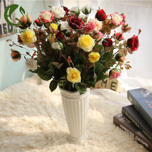 <span class=keywords><strong>Bouquet</strong></span> <span class=keywords><strong>de</strong></span> roses artificielles, fausses <span class=keywords><strong>fleurs</strong></span> décoratives, pour un mariage, pour décorer, en plastique, échantillon gratuit - Product Image 4