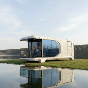 Villa <span class=keywords><strong>de</strong></span> Lujo Moderna, Casa Contenedor Desmontable, Cabaña Prefabricada Impermeable, <span class=keywords><strong>Concepto</strong></span> <span class=keywords><strong>de</strong></span> Hotel Inspirado <span class=keywords><strong>en</strong></span> una Cápsula Espacial - Product Image 1