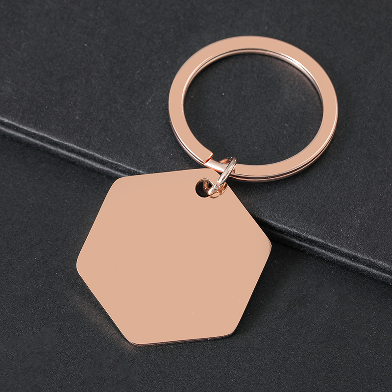 33.7mm*30mm+ key ring rose gold