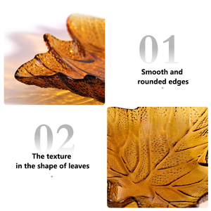 Bandeja Creativa para Frutas y Aperitivos, Plato de Vidrio con Forma de Hoja de Arce de 6.9 Pulgadas, Plato para Servir, Plato Decorativo para Bodas y Fiestas - Product Image 5