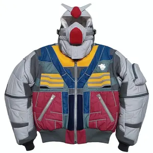 Giacca Trapuntata Oversize DiZNEW Streetwear con Logo in Rilievo, Giacca Imbottita Personalizzata con Ricamo Tessuto 2024 - Product Image 1