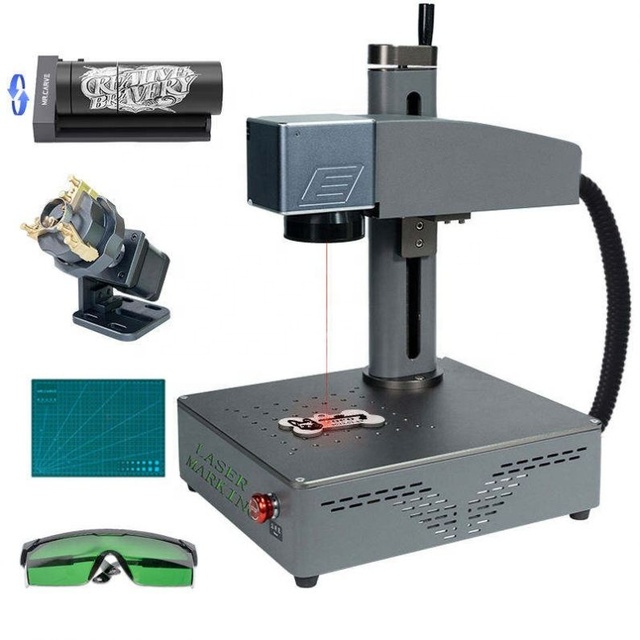 20W Fiber Laser Engraver Machine, LightBurn Compatible Laser Engraving with 2 Different Size Lens,2-in-1 Desktop