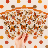 Autocollants personnalisés découpés à la forme, transparents, pour l'automne, haute définition, imperméables et résistants aux rayures, pour la décoration d'automne et l'emballage cadeau