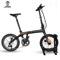Vélo pliant en fibre de carbone JAVA ARIA 18 vitesses 20 pouces Frein à disque hydraulique à câble Java Aria 406 Vélo pliant en carbone 18S
