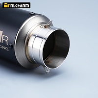 Tuyau d'échappement universel en acier inoxydable de 60 mm en fibre de carbone, silencieux d'échappement, échappement AR AustinRacing Kawasak Yama
