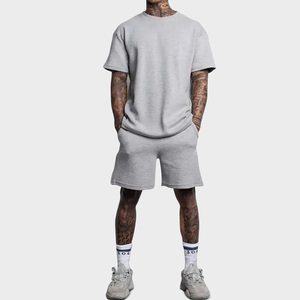 เสื้อยืดโอเวอร์ไซส์แฟชั่นทรงหลวม ผ้าฝ้าย 100% สไตล์สตรีทแวร์ ผ้าเฟรนช์เทอร์รี่  เสื้อยืดเปล่าเรียบๆ สำหรับผู้ชาย สั่งทำได้ - Product Image 4