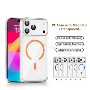 Nuovo non diventa mai giallo serie trasparente custodia rigida per <span class=keywords><strong>iPhone</strong></span> 15 16 17 <span class=keywords><strong>Pro</strong></span> Max <span class=keywords><strong>Cover</strong></span> cellulare magnetica - Product Image 1