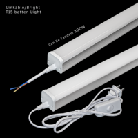 Plafonnier linéaire LED moderne pour intérieur 15W/30W, 60cm/120cm, 4000K, en aluminium, connectable, CRI90 et dimmable