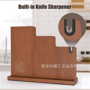 Portacuchillos magnético de madera de doble cara para encimera de cocina, almacenamiento vertical para cuchillos de frutas y verduras, multiusos - Product Image 4