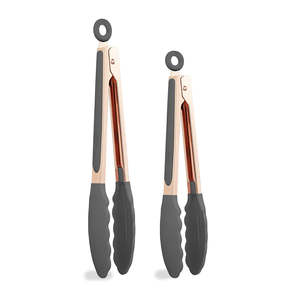 คีมครัวพรีเมี่ยมซิลิโคนไม่ติดสแตนเลสบาร์บีคิวทําอาหารย่างล็อคอาหารคีมสแตนเลสคีมครัว - Product Image 5