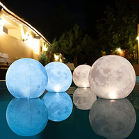 Lampe de piscine flottante solaire pleine lune à distance IP67 étanche à changement de couleur LED lampe de boule de natation à énergie solaire
