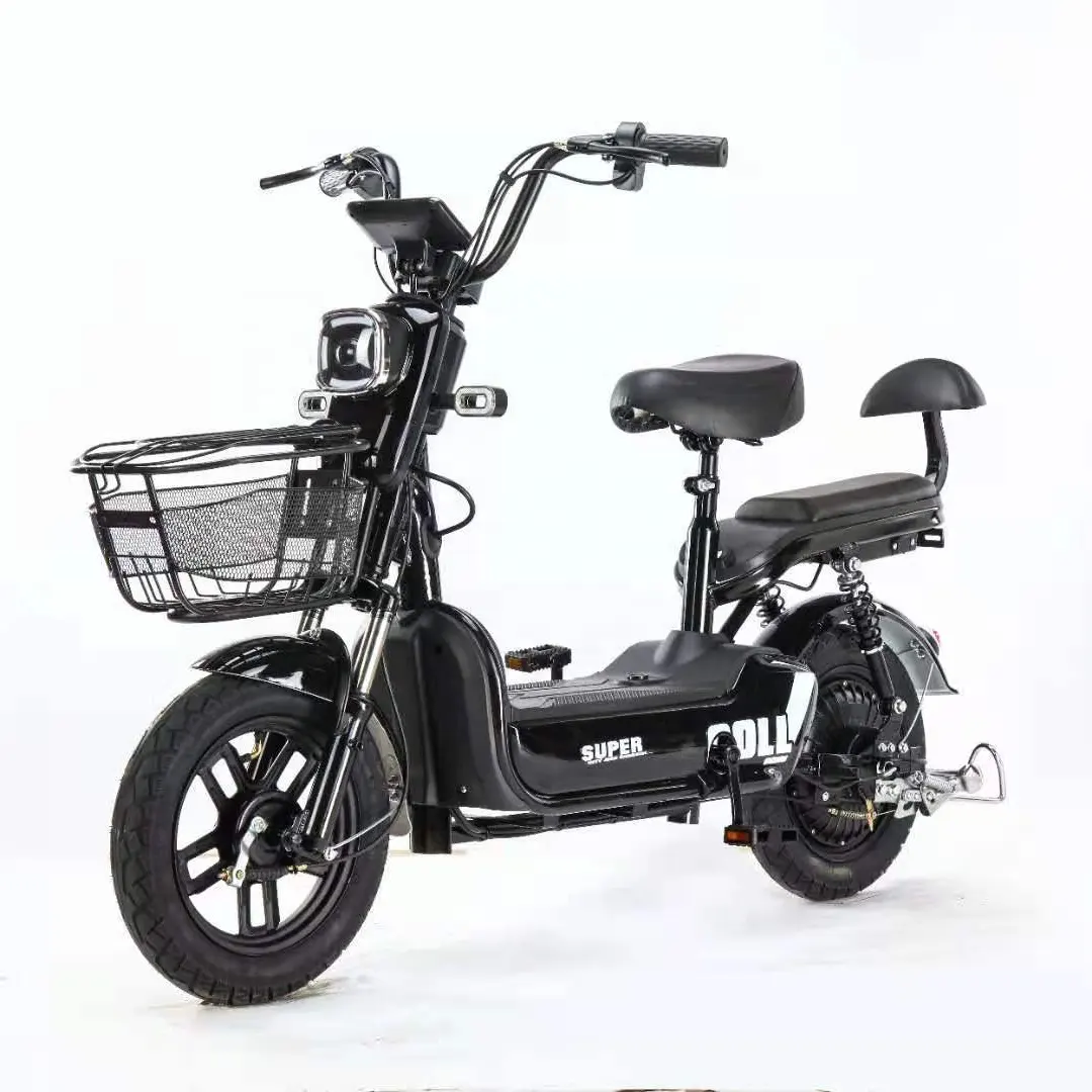 Scooter elétrico duplo de 14 polegadas, venda direta de bicicleta elétrica de bicicleta 48v 350w, energia elétrica