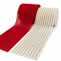 Bande élastique respirante ajourée en crochet, ruban extensible en maille tricotée pour la ceinture de vêtements et de robes