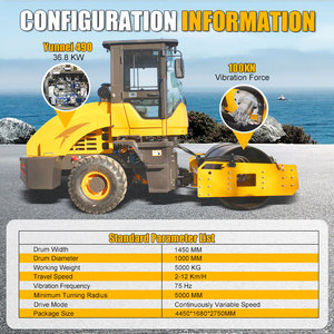 Rouleau compresseur vibrant de 5 tonnes, mini-rouleau compresseur d'asphalte de 6 tonnes, rouleau compresseur d'asphalte de 4 tonnes – Achetez maintenant - Product Image 3