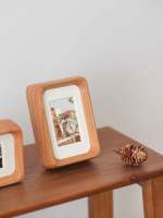 Mini cadre photo de table en bois massif fait main, écologique et durable, 3x4 pouces, pour l'enregistrement de la croissance des enfants et des bébés, ornement de bureau