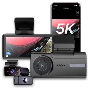 AZDOME M580 2023 nueva pantalla táctil 3 vías 4K + 1080P + 1080P coche caja negra visión nocturna grabadora de conducción Alta Resolución 5K Dash cam