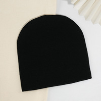 Bonnet en acrylique 100% pour femme, couleur unie, logo personnalisé, sans revers, tricoté pour l'automne et l'hiver